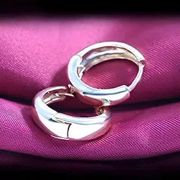 KARISHMA KREATIONS Men Silver Plated Stainless Steel Hoop Earrings-picture-58