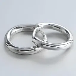 KARISHMA KREATIONS Silver-Plated Contemporary Hoop Earrings-29