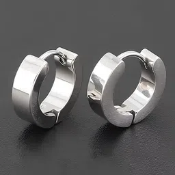 KARISHMA KREATIONS Silver-Plated Contemporary Hoop Earrings-35