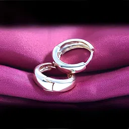 KARISHMA KREATIONS Set Of 2 Silver-Plated Contemporary Hoop Earrings-18