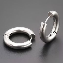 KARISHMA KREATIONS Stainless Steel Silver Plated Hoop Earrings-image-122