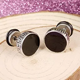 KARISHMA KREATIONS Unisex Silver-Plated Contemporary Stud Earrings-picture-53