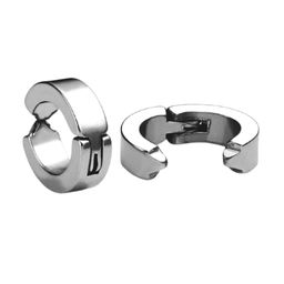 MEENAZ Men Silver-Plated Circular Hoop Earrings-1