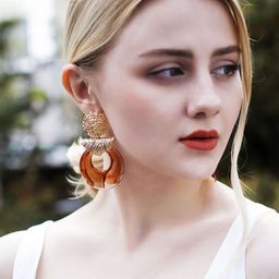StyleCast x Revolte Gold-Plated Circular Drop Earrings-34