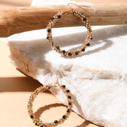 Accessorize Beaded Circular Drop Earrings-16