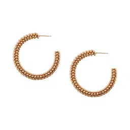 Accessorize Beaded Circular Hoop Earrings-52