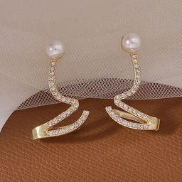 ISHKAARA  Contemporary Gold Plated Half Hoop Earrings-image-99