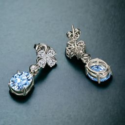 Designs & You Silver Plated Oval Shaped Cubic Zirconia Drop Earrings-26