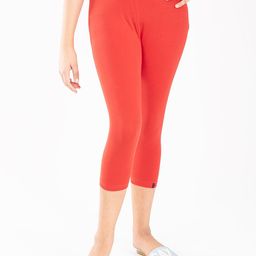 indian flower Girls Red Solid Capri Leggings-image-73