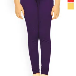 FRENCH KLEIDER Girls Pack Of 3 Churidar Length Leggings-13