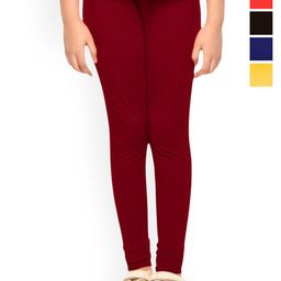 FRENCH KLEIDER Girls Pack Of 5 Churidar Length Leggings-image-78
