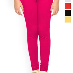 FRENCH KLEIDER Girls Pack Of 5 Churidar Length Leggings-image-11