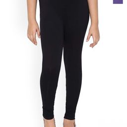 FRENCH KLEIDER Girls Pack Of 2 Cotton Churidar Length Leggings-image-65