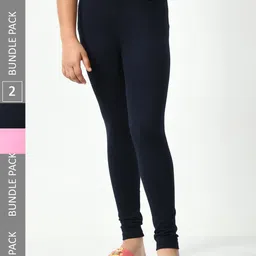 BAESD Pack of 2 Ankle-Length Cotton Leggings-image-7