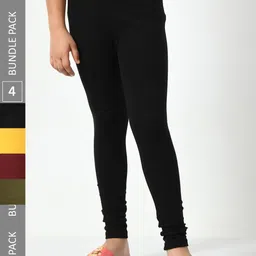 BAESD Girl Pack of 4 Cotton Ankle-Length Leggings-image-27