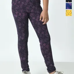 BAESD Girls Pack Of 4 Printed Pure Cotton Ankle-Length Leggings-picture-34