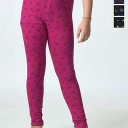BAESD Girls Pack Of 4 Printed Pure Cotton Ankle-Length Leggings-picture-31