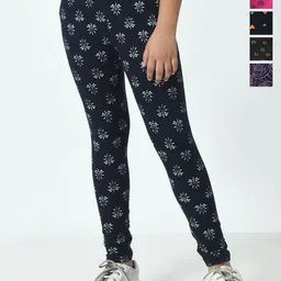 BAESD Girls Pack Of 5 Printed Pure Cotton Ankle-Length Leggings-picture-10