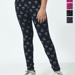 BAESD Girls Pack Of 5 Printed Pure Cotton Ankle-Length Leggings-image-91
