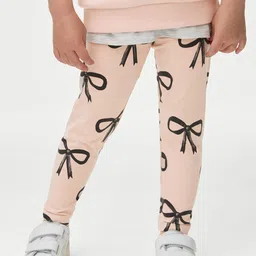 Marks & Spencer Girls Mid-Rise Cotton Ankle-Length Leggings-image-23