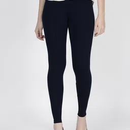 TWIN BIRDS Women Navy Blue Solid Ankle-Length Leggings-image-86