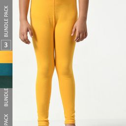 BAESD Girls Pack Of 3 Super Soft Ankle-Length Leggings-image-125