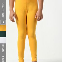 BAESD Girls Pack Of 3 Super Soft Ankle-Length Leggings-image-40
