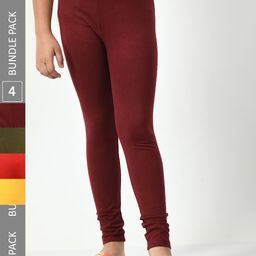 BAESD Girls Pack Of 4 Churidar-Length Leggings-picture-0
