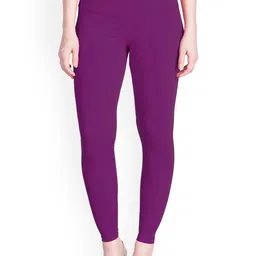 LYRA Women Purple Solid Ankle Length Leggings-image-83