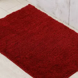 Ariana Red Rectangular 1600 GSM Anti-Skid Bath Rug-56
