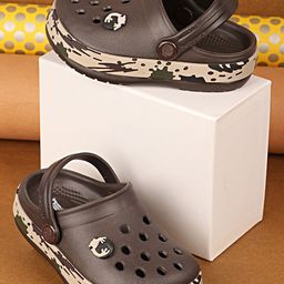 NEOZ Boys Coffee Brown Rubber Clogs-20