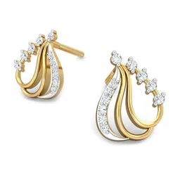KUBERBOX Samyuj 18KT Gold Diamond-Studded Earrings-1.12 gm-45