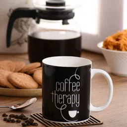 CLAY CRAFT Black & White Text or Slogans Printed Ceramic Glossy Mug-46