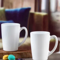 GOODHOMES Set Of 6 White Printed Opalware Glossy Mugs-23