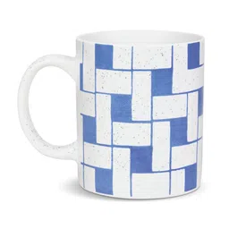 Treo Blue & White Printed Ceramic Glossy Mugs Set of Cups and Mugs-13
