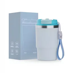 YELONA Blue Dishwasher Safe Matte Finish Stainless Steel Coffee Tumbler 480 ml-34