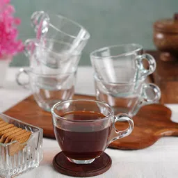 CDI Transparent 6 Pieces Glass Cups - 200 ML Each-44