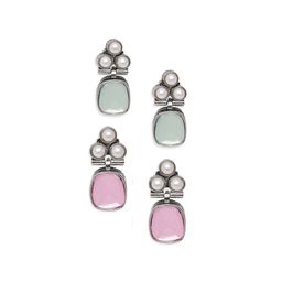 OOMPH Set Of 2 Square Drop Earrings image 2