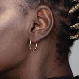 PALMONAS Gold-Toned Spherical Hoop Earrings-46