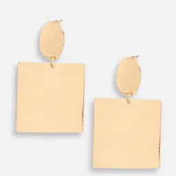 SOHI Gold-Plated Square Drop Earrings image 2