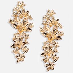SOHI Gold-Plated Floral Drop Earrings image 3