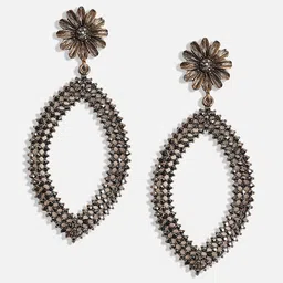 SOHI Gold-Plated Eye Drop Shaped Drop Earrings image 5