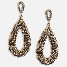SOHI Gold-Plated Teardrop Shaped Drop Earrings image 5