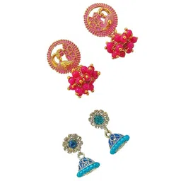 FEMMIBELLA Circular Drop Earrings image 3