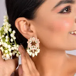 AQUASTREET Gold-Plated Enamel Stud Traditional Earrings-image-2