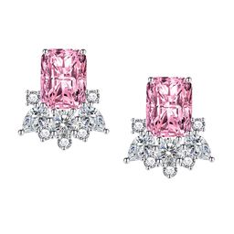 Designs & You Silver-Plated Cubic Zirconia Studded Geometric Studs image 3