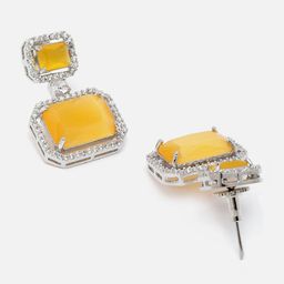 Kennice Rhodium-Plated Square Drop Earrings image 3