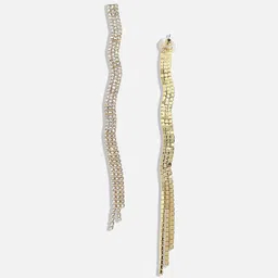 SOHI Gold-Plated Artificial Stones Drop Earrings image 2
