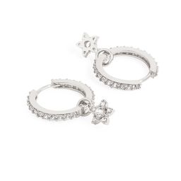 MINUTIAE Silver-Plated Contemporary Hoop Earrings image 2