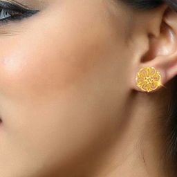 Vighnaharta Set Of 4 Gold-Plated Cubic Zirconia Studded Contemporary Studs image 3